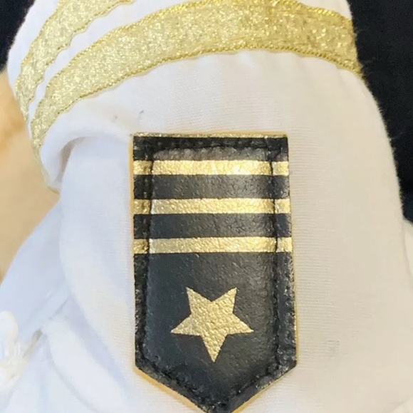 Build A Bear Workshop Brown Bear Plush White Navy Uniform Shirt Stuffed Animal - Picture 6 of 12